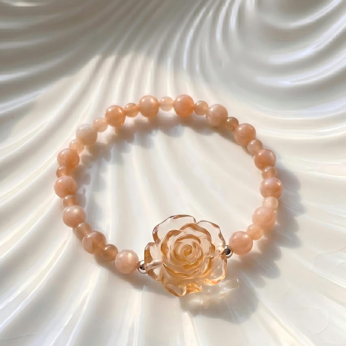 Dainty Floral Stretch Crystal Bead Bracelets