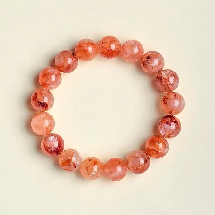 Red Flower Phantom Crystal Stretch Bead Bracelets