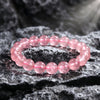 Pink Rose Quartz Healing Crystal Bead Bracelets