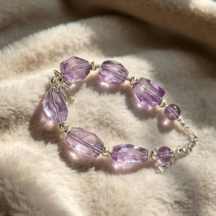 Purple Crystal Bead Bracelets