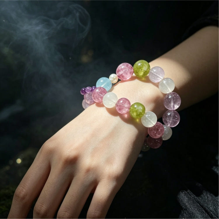 Square Crystal Bead Bracelets